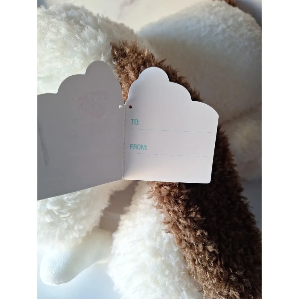 Hug Me Dog With Bone Floppy Laying Bone Plush Large 20